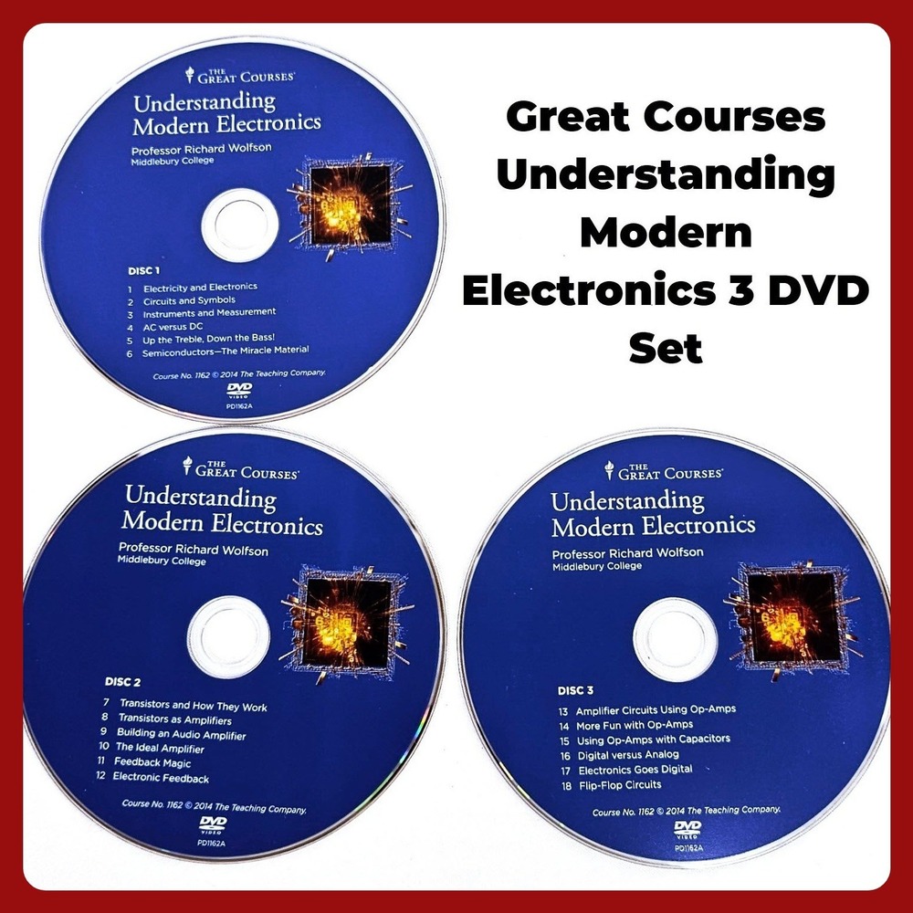 Great Courses Understanding Modern Electronics 3 DVD Set Professor‎ Wolfson 2014